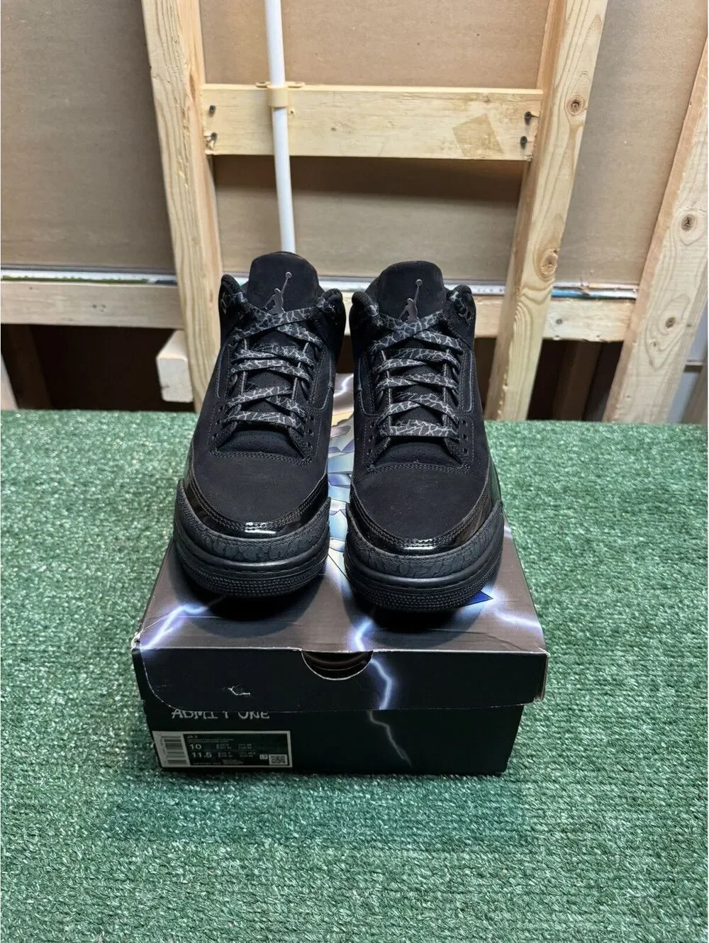 Jordan Retro 3 Black Cat Size 10